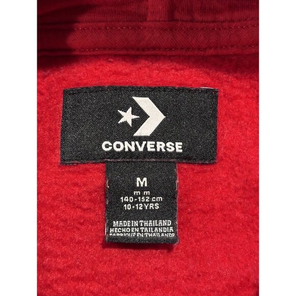 Set Of 2 Converse Chevron Star Hoodies Red & Gray M 10-12 - Picture 3 of 8